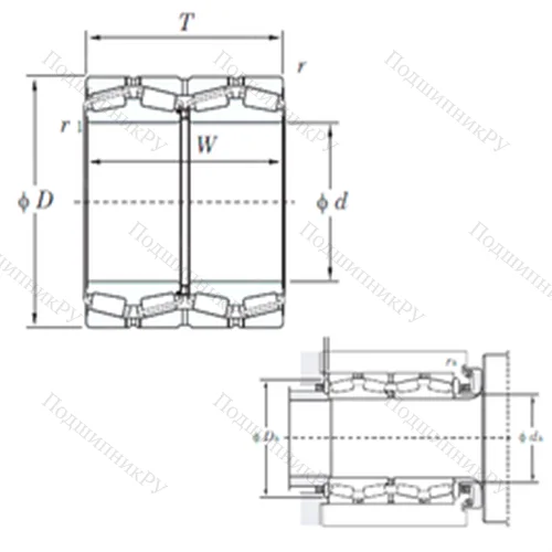 Подшипник роликовый радиально-упорный 47268 от производителя  KOYO