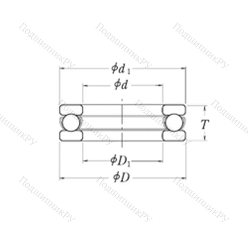 Подшипник шариковый упорный LT 3/8B