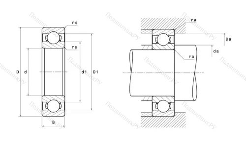 Высокотемпературный  подшипник 6210 F 604 от производителя  SNR