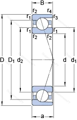 Подшипник 708 CD/HCP 4A