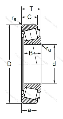 Конический роликовый подшипник 7218 (30218) в Омске