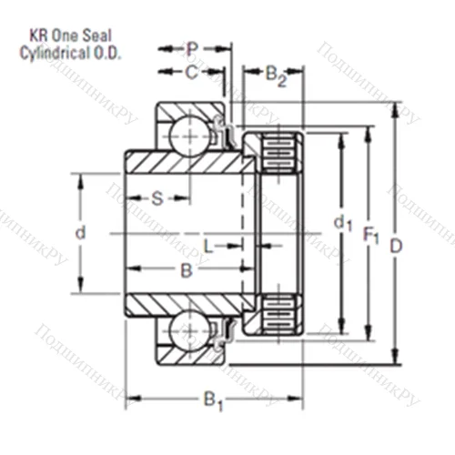 Подшипник шариковый радиальный 1102KR