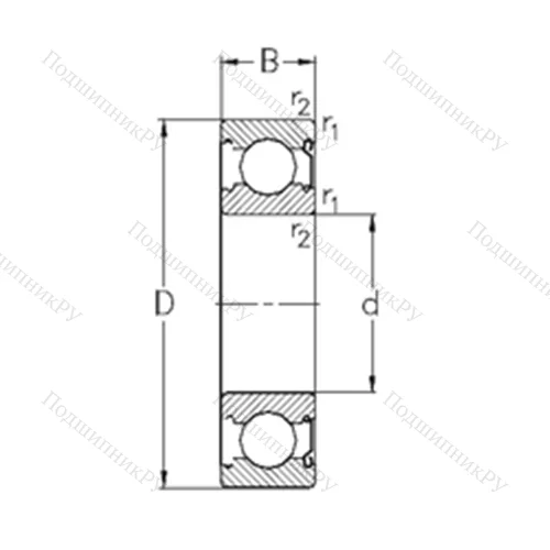 Подшипник шариковый радиальный 6003-Z от производителя  NKE
