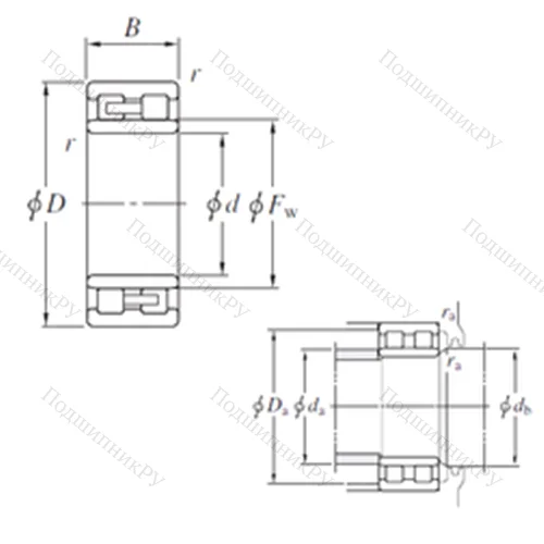 Подшипник роликовый радиальный NNU 4084-1