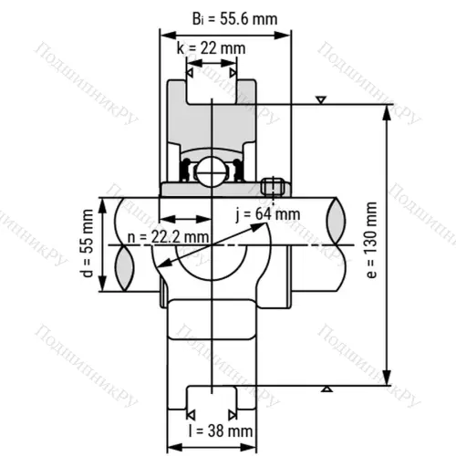 Подшипниковый узел UCT 211 - Вал: 55 мм от производителя  LPZ