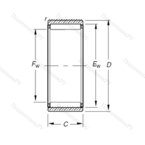Подшипник игольчатый радиальный RNAO 20X 28X 13 от производителя  TIMKEN