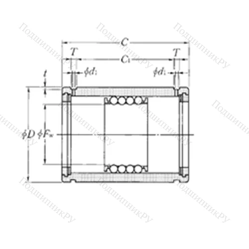 Подшипник шариковый линейный KD 5072100 от производителя  NTN