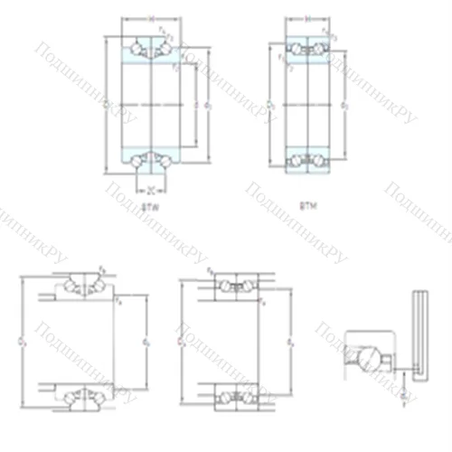Подшипник шариковый радиально-упорный спаренный BTW 100 CTN 9/SP от производителя  SKF