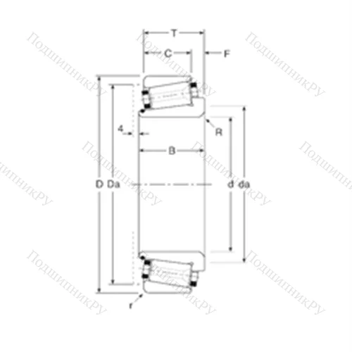 Подшипник роликовый радиально-упорный 164127X/ 164200X от производителя  Gamet