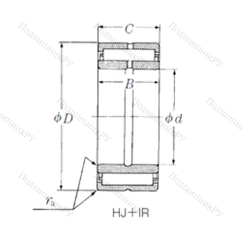 Подшипник игольчатый радиальный HJ-283720+IR-232820 от производителя  NSK