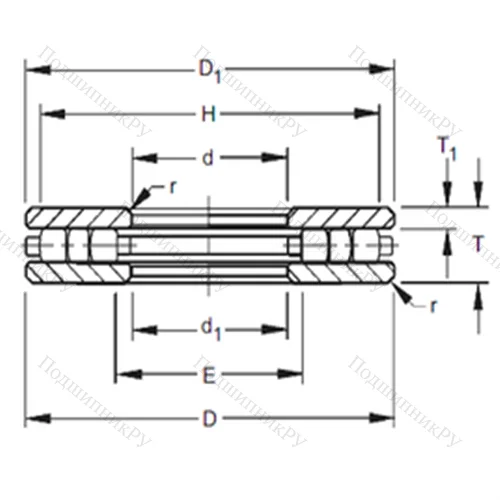 Подшипник роликовый упорный 180TP 170