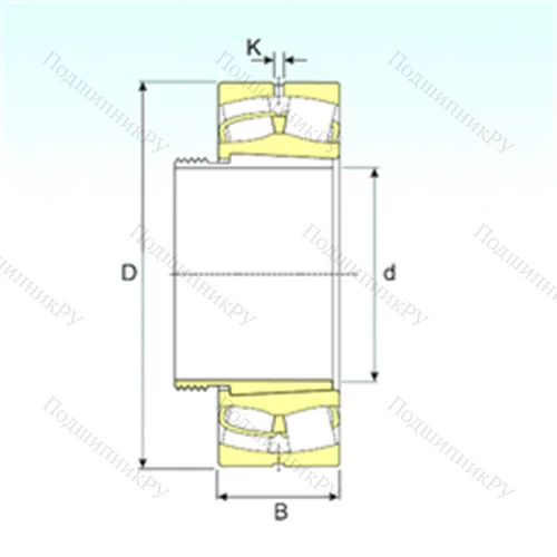 Подшипник роликовый радиальный самоцентрирующийся 23080 EKW 33+AOH 3080