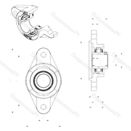 Подшипниковый узел шариковый радиальный UCFLZ 202 от производителя  SNR