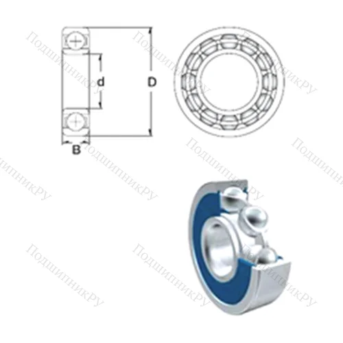 Подшипник шариковый радиальный S 61701-2RS от производителя  ZEN
