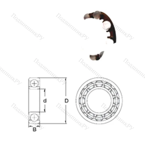 Подшипник шариковый радиальный P 699-SB от производителя  ZEN