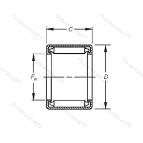 Подшипник игольчатый радиальный B-2020 от производителя  TIMKEN