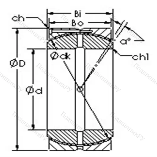 Подшипник скольжения сферический GEC 340HCS от производителя  AST