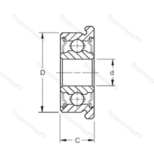 Подшипник шариковый радиальный FR 2 от производителя  ZEN