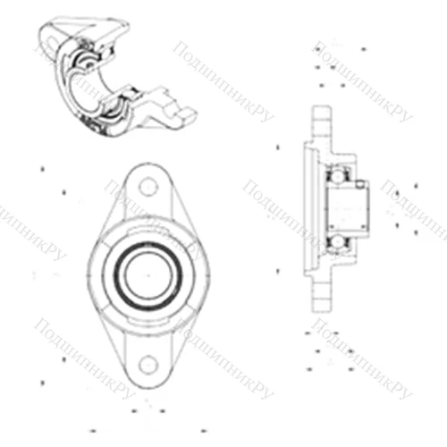 Подшипниковый узел шариковый радиальный USFLZ 202 от производителя  SNR