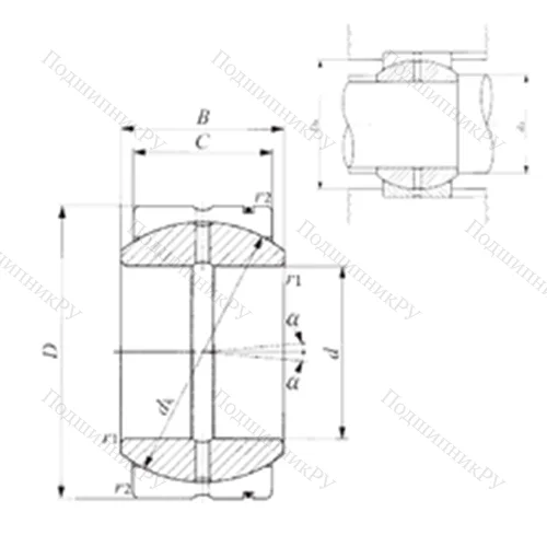 Подшипник скольжения сферический SB 7512064 от производителя  IKO