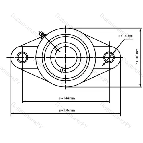Подшипниковый узел SS-UCFLPL 208-W - Вал: 40 мм от производителя  LPZ