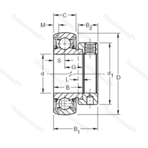 Подшипник шариковый радиальный GRAE 25RRB