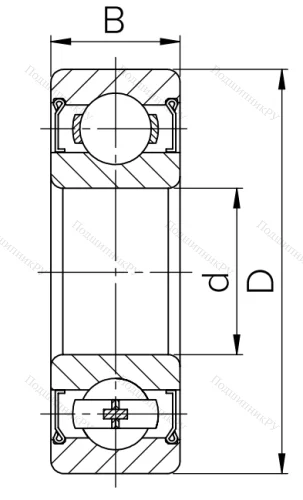 Шариковый однорядный подшипник 80122 (6022 ZZ) в Омске