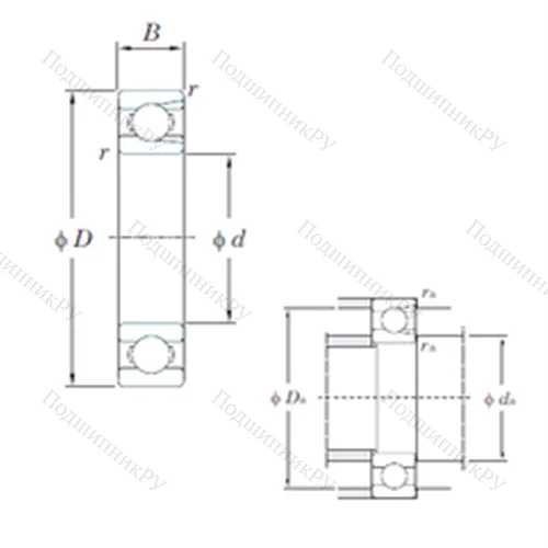 Подшипник шариковый радиальный M 6213