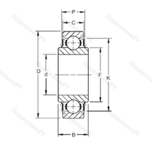 Подшипник шариковый радиальный 212KRR
