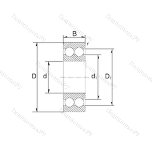 Подшипник шариковый радиально-упорный 3307 от производителя  ZEN Подшипник шариковый радиально-упорный 3307 от производителя  ZEN