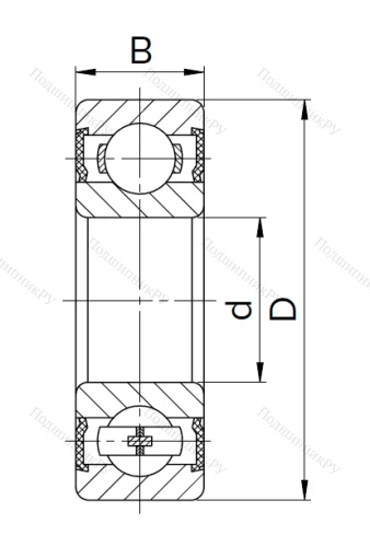 Миниатюрный шариковый подшипник 180026 T (626 2RST) в Омске