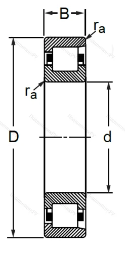 Цилиндрический роликовый подшипник NF 312 (12312) в Омске