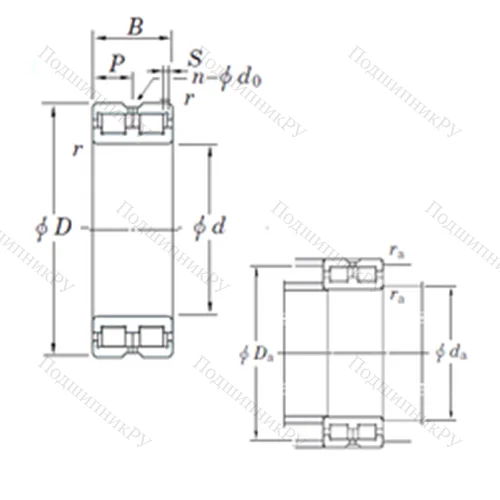 Подшипник роликовый радиальный DC 4916VW