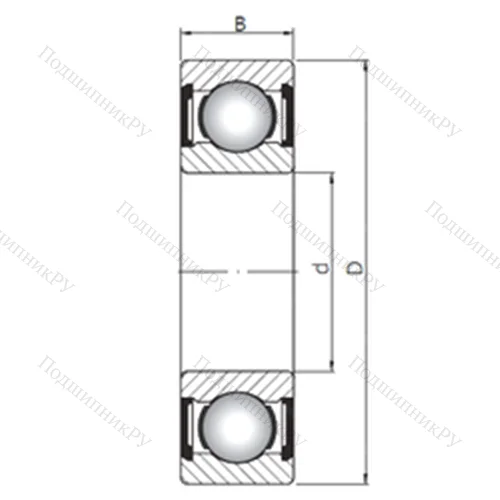 Подшипник шариковый радиальный 6203 ZZ от производителя  CX