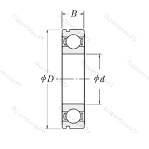 Подшипник шариковый радиальный MJ 1.1/2-N от производителя  RHP