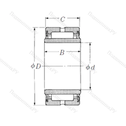 Подшипник игольчатый радиальный NA 4917TT