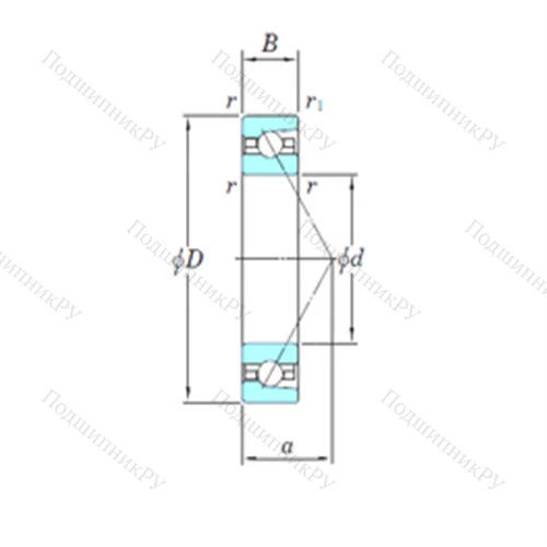 Подшипник шариковый радиально-упорный HAR 911