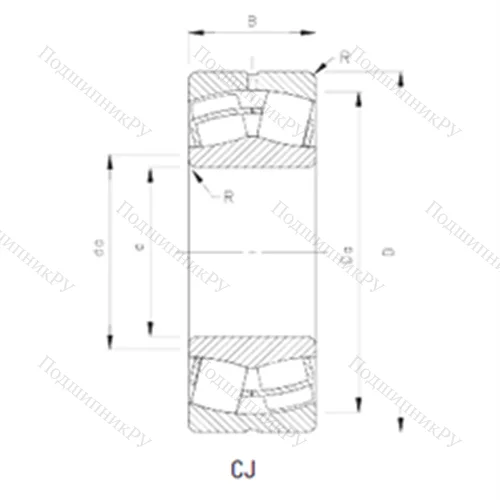 Подшипник роликовый радиальный самоцентрирующийся 22318CJ