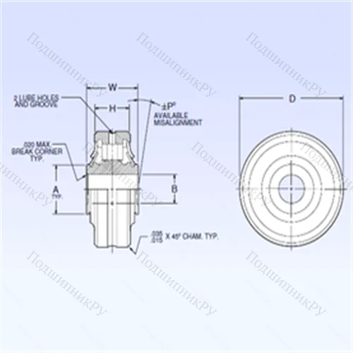 Подшипник роликовый радиальный самоцентрирующийся ASR 4-1A от производителя  NMB