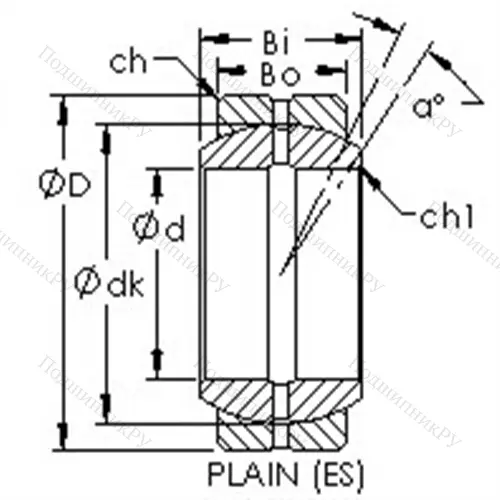 Подшипники скольжения, дюймовая серия GEZ 304ES от производителя  AST