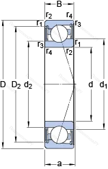 Подшипник S 71918 CE/P 4A