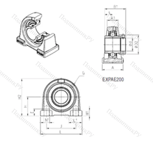 Подшипниковый узел шариковый радиальный EXPAE 202 от производителя  SNR