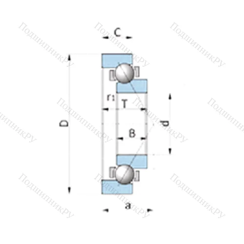 Подшипник шариковый радиально-упорный BA 240-5SA от производителя  NSK Подшипник шариковый радиально-упорный BA 240-5SA от производителя  NSK
