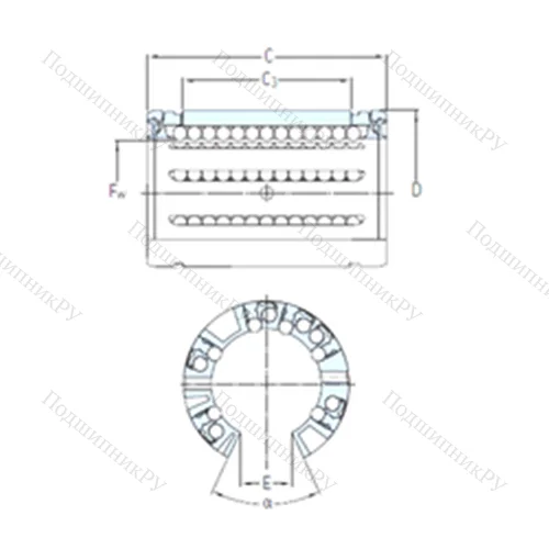 Подшипник шариковый линейный LBCT 80 A от производителя  SKF