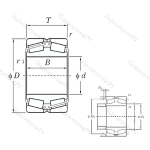Подшипник роликовый радиально-упорный 45268 от производителя  KOYO