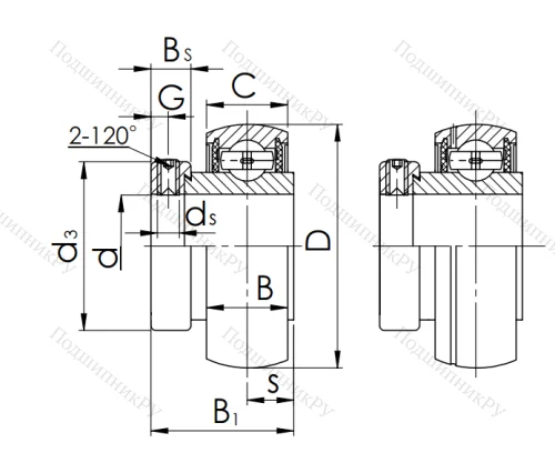 Корпусный подшипник SA 206 (AEL 206) 82HP15FIJB в Омске