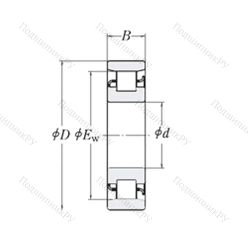 Подшипник роликовый радиальный LRJ 2.1/2 от производителя  RHP
