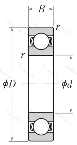 Однорядный шариковый подшипник 6019 CM от производителя  NSK