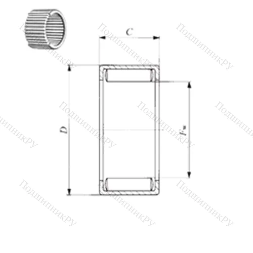 Подшипник игольчатый радиальный 7E-HVS 21X 35X 27-1#01 от производителя  NTN