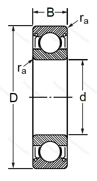 Шариковый однорядный подшипник 76-80221 (6221 ZZC 3) в Омске